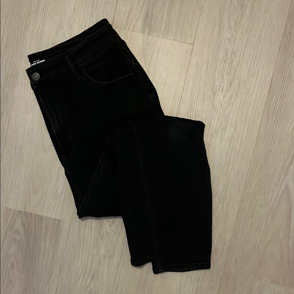 7 For All Mankind Black Skinny Jeans